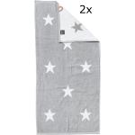 Reduzierte Graue Sterne Handtücher Sets aus Frottee trocknergeeignet 50x100 2-teilig 