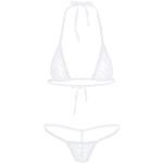 Weiße Sexy Mikro-Bikinis & Mini-Bikinis Metallic aus Spitze Handwäsche für Damen Einheitsgröße 