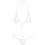 Weiße Sexy Mikro-Bikinis & Mini-Bikinis Metallic aus Spitze Handwäsche für Damen Einheitsgröße 