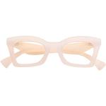 Beige Quadratische Brillenfassungen Blaulichtschutz für Damen 