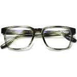 Grüne Gestreifte Brillenfassungen aus Kunststoff Blaulichtschutz für Herren 