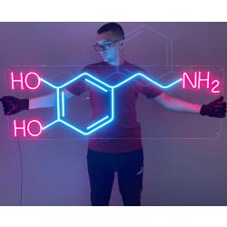 Dopamin-Molecule Leuchtreklame - Molecule Led-Schild, Schlafzimmer, Neonlicht