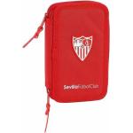 Doppel-Federtasche Sevilla Fútbol Club M854 Rot 12.5 x 19.5 x 4 cm [28 Stücke