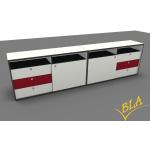 Doppel-Schiebetüren-Schubladen-Büro Sideboard Kommode Pendo 320 x 80 x 44 cm Auswahl