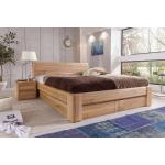Reduzierte Empinio24 Betten mit Bettkasten geölt aus Massivholz mit Stauraum 200x200 