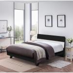 Schwarze Moderne Rechteckige Kingsize Betten aus Massivholz 160x200 