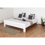 Weiße Moderne Betten mit Matratze lackiert aus Massivholz 200x200 