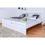 Hellbraune Moderne STEINER Betten mit Matratze lackiert aus Massivholz 200x200 