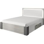 Graue Moderne Betten mit Bettkasten mit Schublade 160x200 