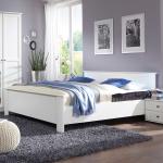 Weiße Star Möbel Betten Landhausstil aus Holz 160x200 