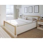 Weiße Skandinavische Betten Landhausstil aus Kiefer 160x200 Breite 150-200cm, Höhe 50-100cm, Tiefe 200-250cm 