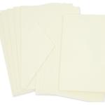 Cremefarbene Buttinette Klappkarten & Faltkarten DIN A5 aus Papier 5-teilig 