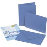 Blaue Folia Blankokarten DIN A6 5-teilig 