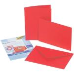 Rote Folia Blankokarten DIN A6 5-teilig 