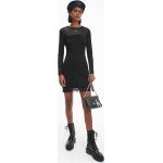 Schwarze Calvin Klein Bandage-Kleider & Bodycon-Kleider aus Mesh für Damen Größe XS 