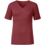 Rote Kurzärmelige KUMPF Bio Nachhaltige V-Ausschnitt T-Shirts aus Baumwolle für Herren 2-teilig 