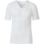 Weiße Kurzärmelige KUMPF Bio Nachhaltige V-Ausschnitt T-Shirts aus Baumwolle für Herren 2-teilig für den für den Sommer 