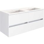 Weiße Moderne Star Möbel Waschbeckenunterschränke & Badunterschränke aus MDF mit Schublade Breite 100-150cm, Höhe 50-100cm, Tiefe 0-50cm 