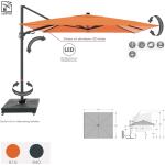 Orange Rechteckige Ampelschirme & Freiarmschirme aus Polyester 
