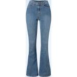 Hellblaue Bio Jeans-Schlaghosen aus Denim für Damen 