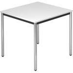 Silberne Runde Runde Tische 80 cm aus Chrom ausziehbar Breite 50-100cm, Höhe 50-100cm, Tiefe 50-100cm 