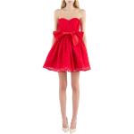 Reduzierte Rote Mini Damenkleider mit Reißverschluss Größe S für Partys 