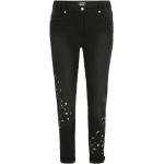 Reduzierte Schwarze Elegante Doris Streich Slim Fit Jeans aus Denim für Damen Größe XL Große Größen 