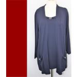 Blaue Doris Streich Shirtjacken aus Jersey für Damen Größe XXL Große Größen 