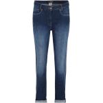 Reduzierte Blaue Doris Streich Slim Fit Jeans mit Strass aus Denim für Damen Größe XS Große Größen 
