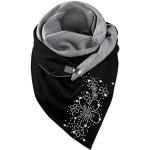 Schwarze Schlauchschals & Loop-Schals mit Knopf aus Wolle für Damen Einheitsgröße Weihnachten für den für den Winter 