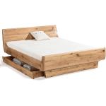 Weiße Betten mit Bettkasten aus Massivholz mit Stauraum 160x200 