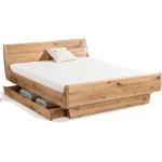 Dormiente Mola Betten geölt aus Massivholz mit Stauraum 