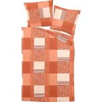 Orange Dormisette Bettwäsche mit Reißverschluss 155x220 
