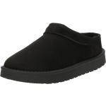 Schwarze Slip-on Sneaker ohne Verschluss aus Textil für Damen Größe 39 mit Absatzhöhe bis 3cm 