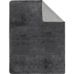 Silberne Unifarbene IBENA Decken aus Textil maschinenwaschbar 150x200 