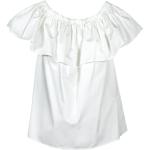 Reduzierte Weiße One Shoulder Festliche Blusen für Damen Größe L für den für den Sommer 