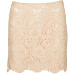 Reduzierte Beige Mini Festliche Röcke mit Reißverschluss aus Baumwolle für Damen Größe XS 