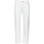 Reduzierte Weiße Straight Leg Jeans mit Reißverschluss aus Denim für Damen 
