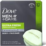 Dove Men+Care Body and Face Bar, extra Fresh 4 oz, 10 Bar by Dove