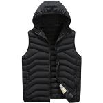 Schwarze Casual College-Jacken mit Reißverschluss mit Kapuze für Herren Größe 6 XL für den für den Herbst 