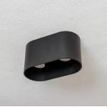 Reduzierte Schwarze Moderne Ovale Strahler aus Stahl GU10 