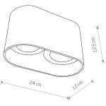 Reduzierte Weiße Moderne Ovale Deckenstrahler & LED Deckenstrahler aus Aluminium GU10 