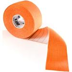 #DoYourFitness x World Fitness WFX 1x Kinesiologie Tape [5m x 2,5cm LxB] - Lange Tragezeit - elastische Bandage - Selbsklebend, 100% gewebte Baumwolle, Wasserresistent, Latexfrei - Orange