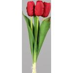 DPI künstliche Tulpen Natural Touch im Bund H. 35cm rot grün Kunstblumen
