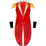 Rote Dompteur-Kostüme aus Samt für Herren Größe XL 