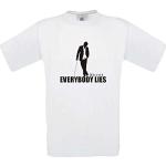 Dr House Everybody Lies Kult T-Shirt S-XXL, Weiß,