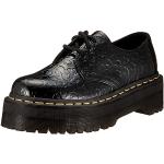 Schwarze Business Dr. Martens 1461 Quad Derby Schuhe mit Schnürsenkel für Damen Größe 38 