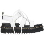 Weiße Dr. Martens Römersandalen & Gladiator Sandalen aus Leder für Damen Größe 40 mit Absatzhöhe 5cm bis 7cm für den für den Sommer 