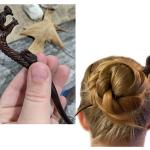 Haarforken aus Palisander handgemacht 