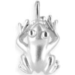 Silberne Drachenfels Design Froschkönig Tieranhänger mit Tiermotiv poliert aus Silber für Damen Weihnachten 